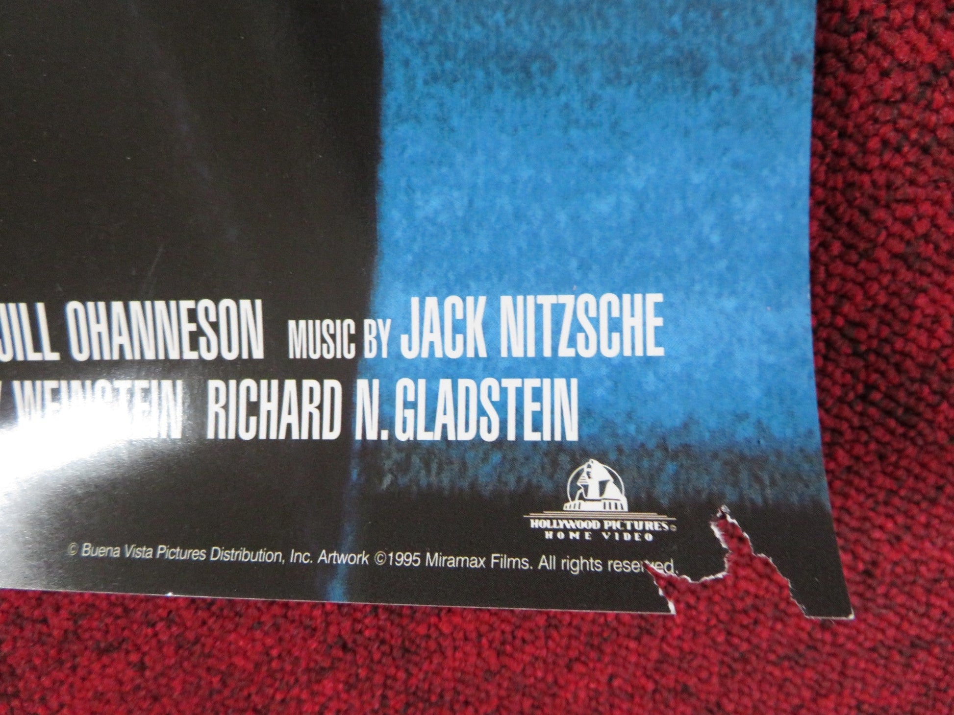 THE CROSSING GUARD VHS POSTER JACK NICHOLSON DAVID MORSE 1995 Rendezvous Cinema Movie posters