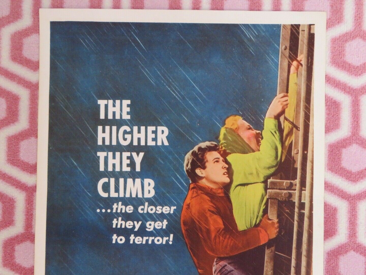 THE CRUEL TOWER US INSERT (14"x 36") POSTER JOHN ERICSON MARI BLANCHARD 1956 Rendezvous Cinema Movie posters