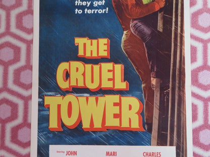 THE CRUEL TOWER US INSERT (14"x 36") POSTER JOHN ERICSON MARI BLANCHARD 1956 Rendezvous Cinema Movie posters