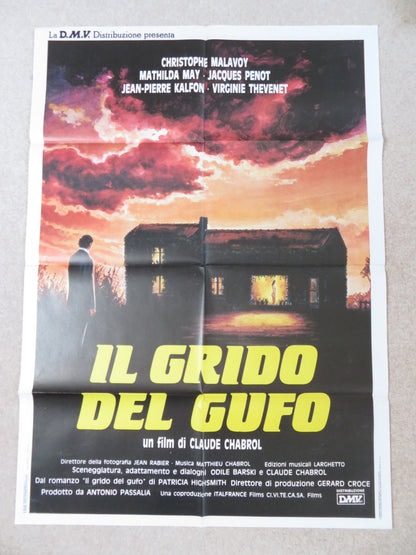 THE CRY OF THE OWL ITALIAN 2 FOGLIO POSTER CRISTOPHE MALAVOY MATHILDA MAY 1987 Rendezvous Cinema Movie posters