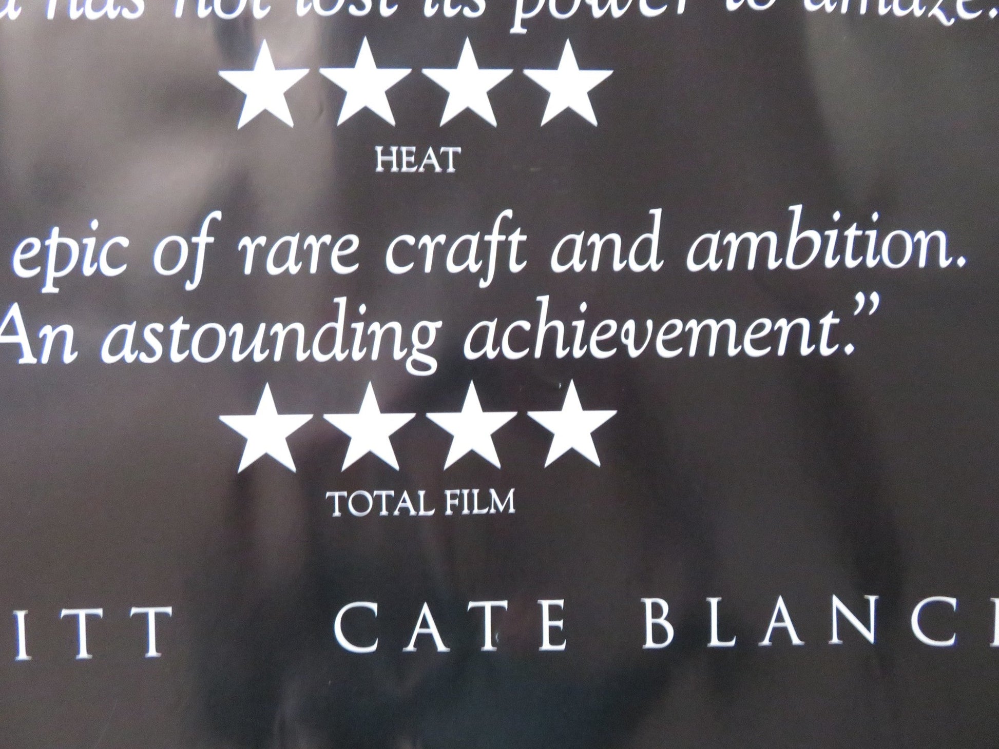 THE CURIOUS CASE OF BENJAMIN BUTTON UK QUAD (30"x 40") ROLLED POSTER 2008 Rendezvous Cinema Movie posters