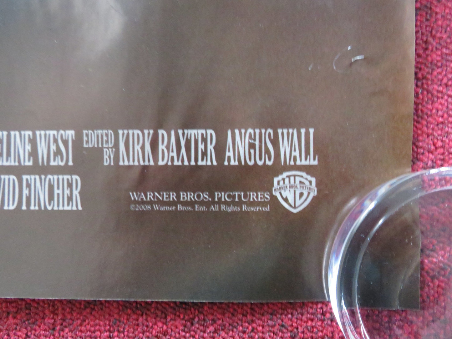 THE CURIOUS CASE OF BENJAMIN BUTTON UK QUAD (30"x 40") ROLLED POSTER 2008 Rendezvous Cinema Movie posters