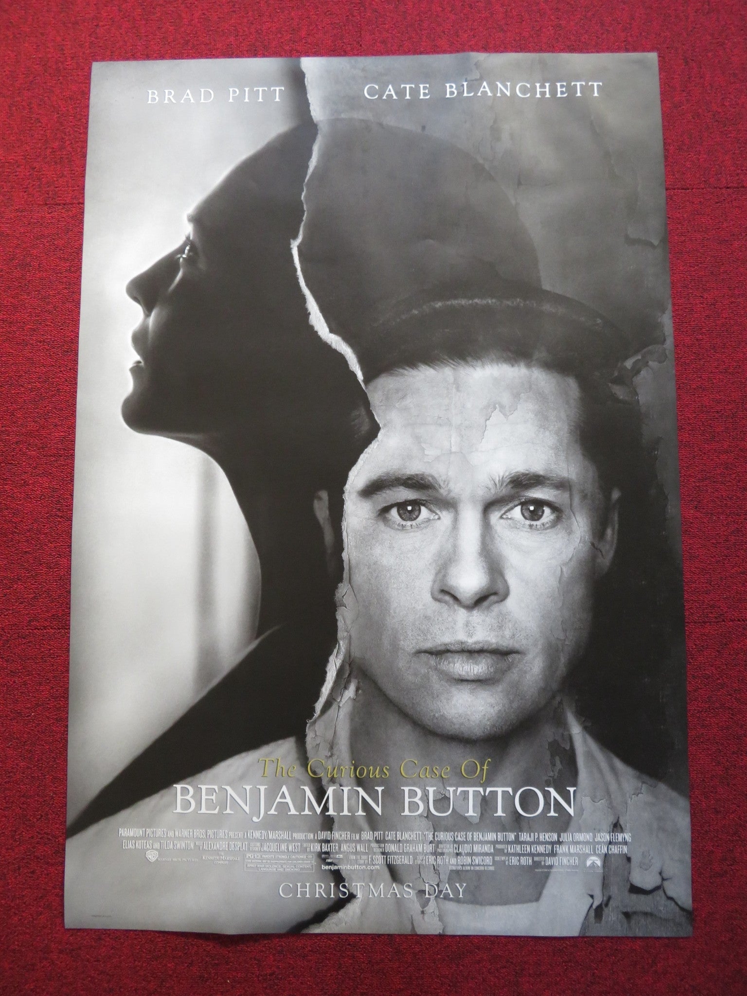 THE CURIOUS CASE OF BENJAMIN BUTTON US ONE SHEET ROLLED POSTER BRAD PITT 2008 Rendezvous Cinema Movie posters