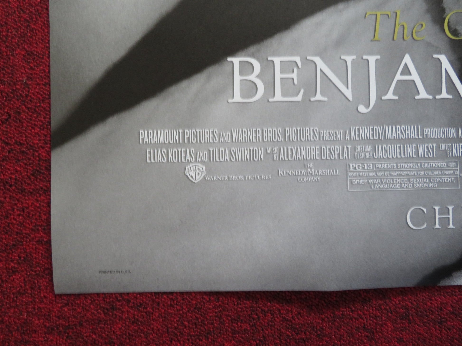 THE CURIOUS CASE OF BENJAMIN BUTTON US ONE SHEET ROLLED POSTER BRAD PITT 2008 Rendezvous Cinema Movie posters