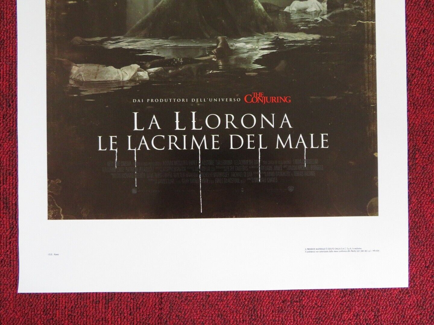 THE CURSE OF LA LLORONA ITALIAN LOCANDINA (27.5"x13") POSTER L CARDELLINI 2019 Movie posters