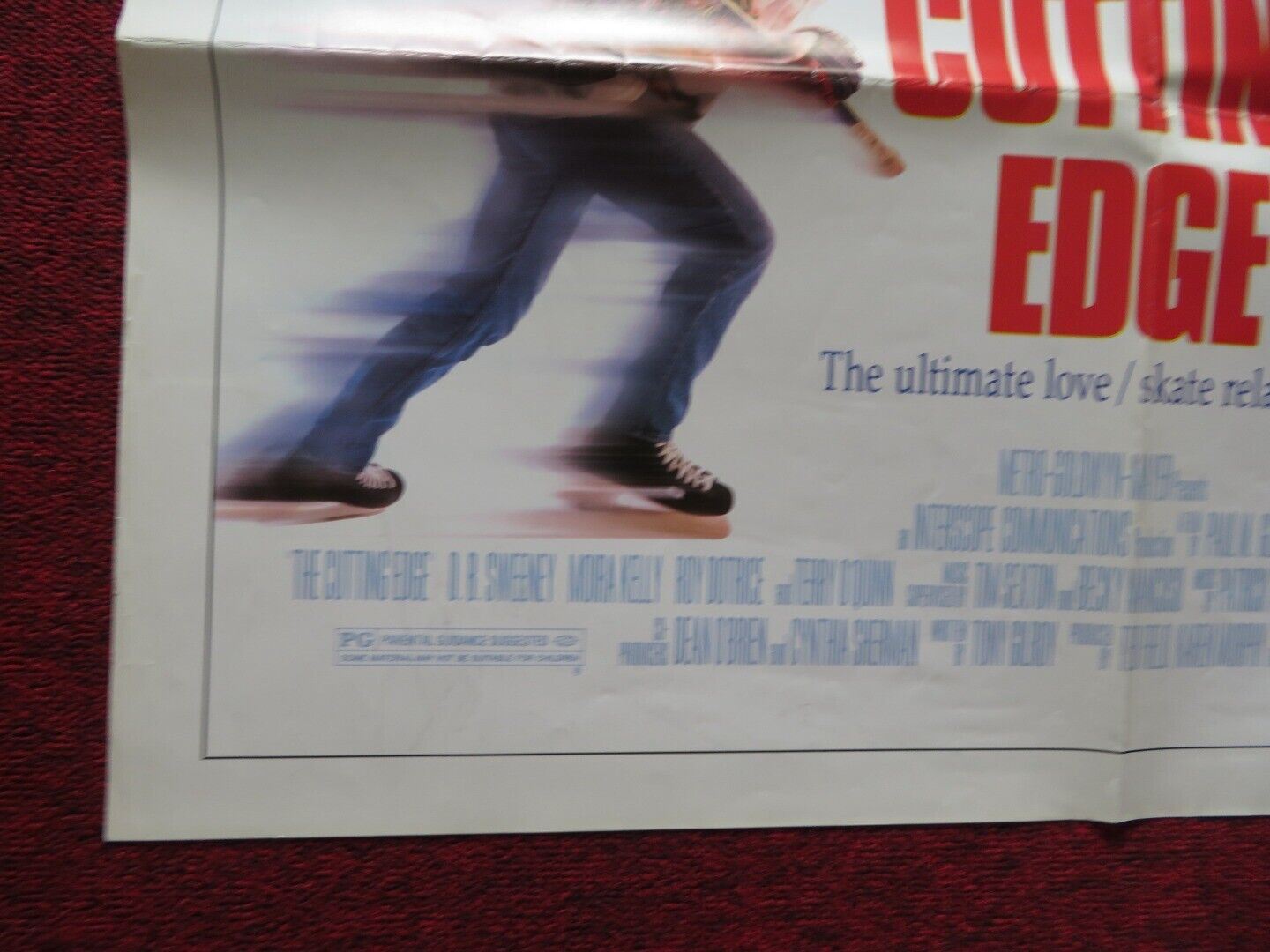 THE CUTTING EDGE FOLDED US ONE SHEET POSTER D.B. SWEENEY MOIRA KELLY 1992 Movie posters