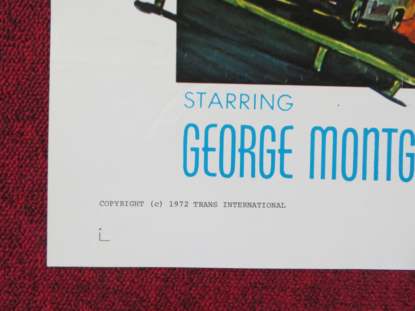 THE DAREDEVIL FOLDED US ONE SHEET POSTER GEORGE MONTGOMERY TERRY MOORE 1972 Rendezvous Cinema Movie posters