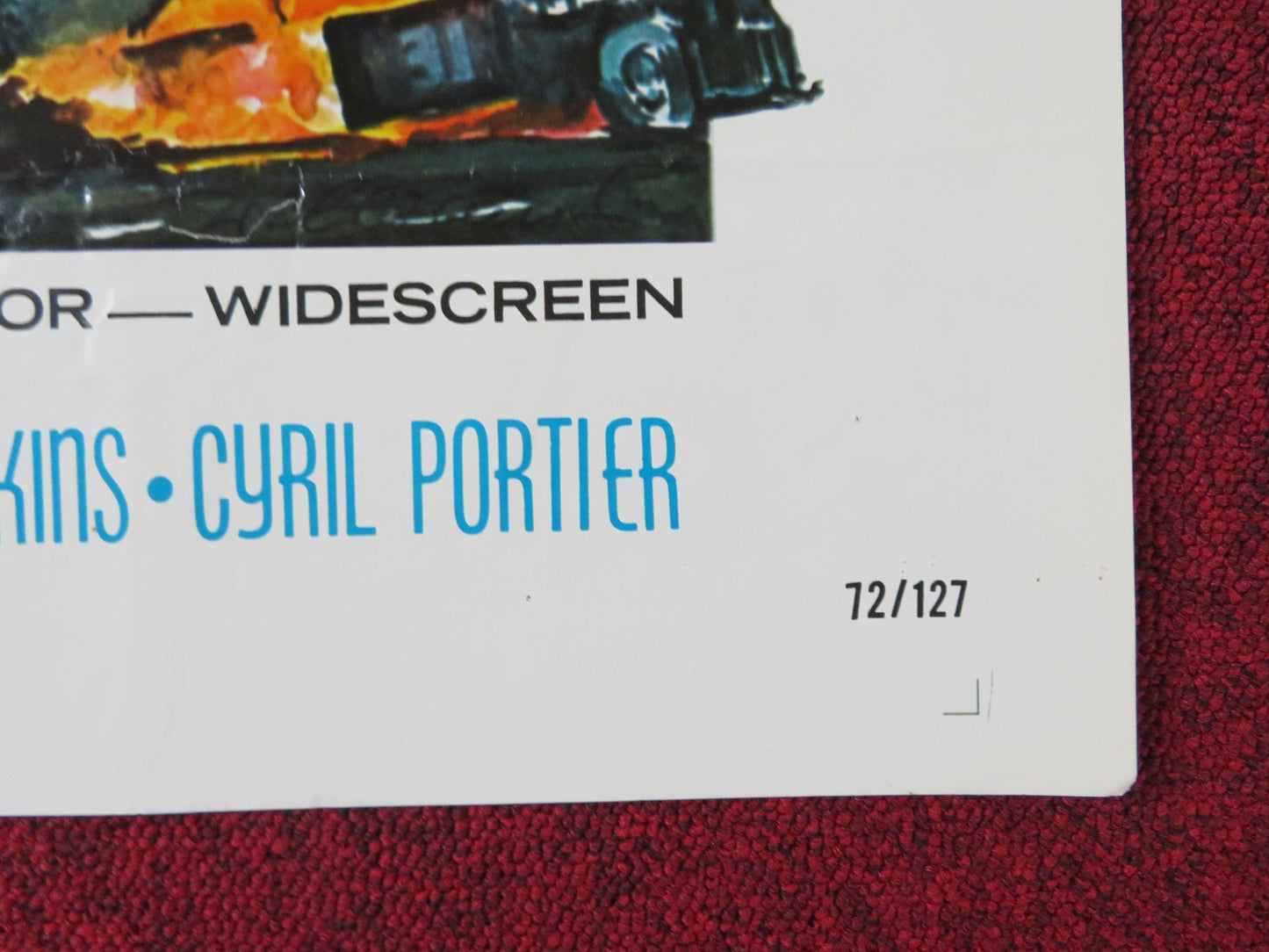 THE DAREDEVIL FOLDED US ONE SHEET POSTER GEORGE MONTGOMERY TERRY MOORE 1972 Rendezvous Cinema Movie posters