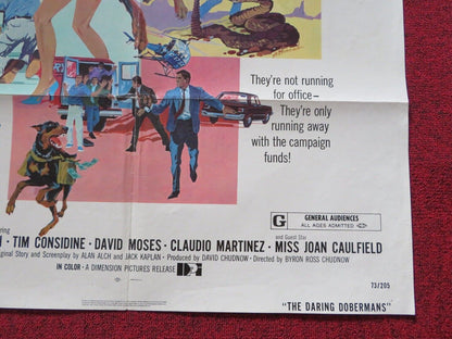 THE DARING DOBERMANS FOLDED US ONE SHEET POSTER DAVID MOSES 1973 - Rendezvous Cinema