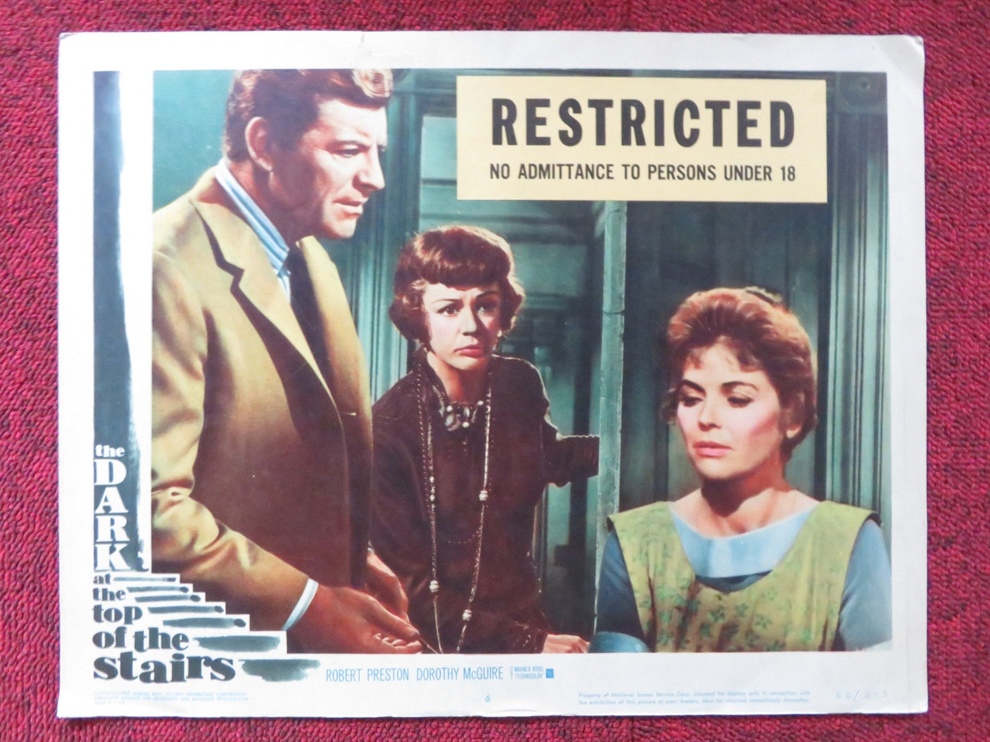 THE DARK AT THE TOP OF THE STAIRS US LOBBY CARD FULL SET ROBERT PRESTON 1960 Rendezvous Cinema Movie posters