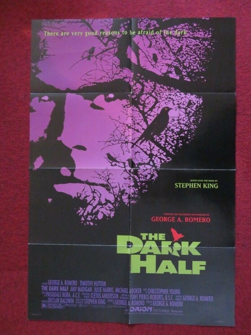THE DARK HALF FOLDED US ONE SHEET POSTER STEPHEN KING GEORGE A. ROMERO 1993 Movie posters