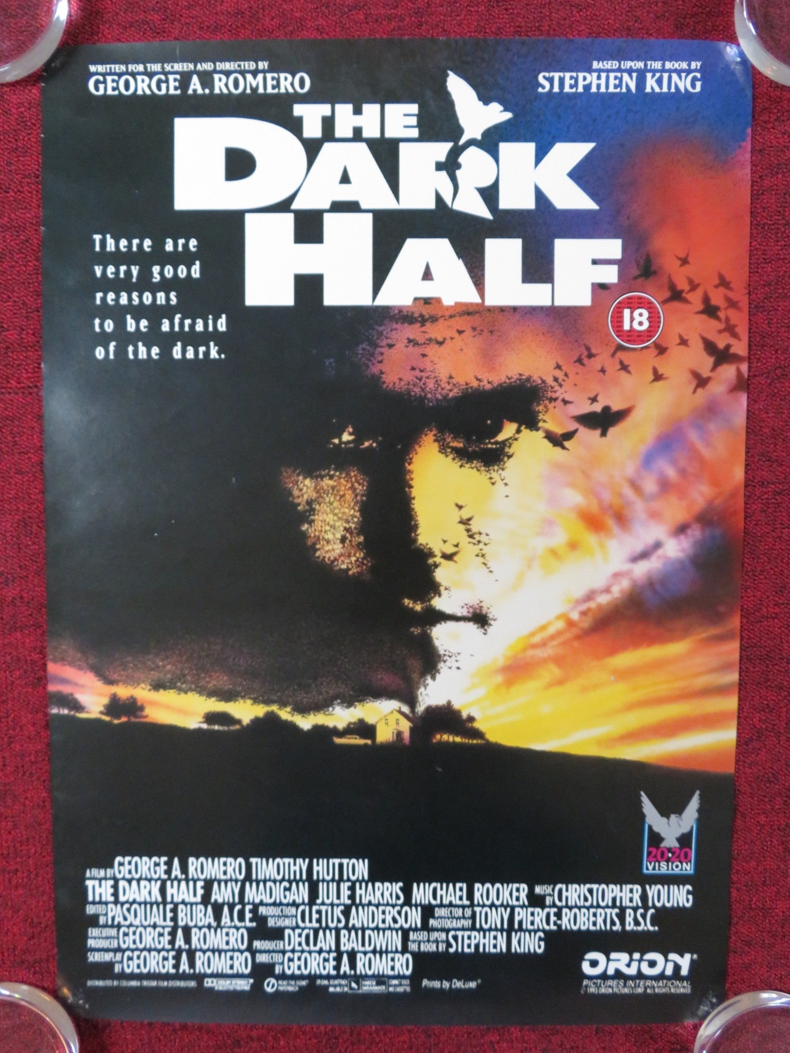 THE DARK HALF VHS POSTER STEPHEN KING TIMOTHY HUTTON 1993 Rendezvous Cinema Movie posters