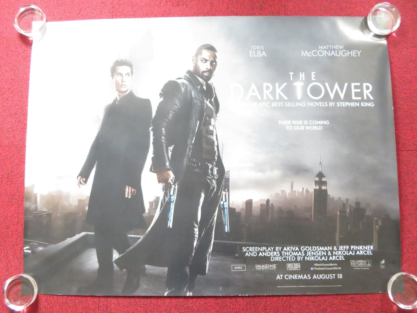 THE DARK TOWER UK QUAD ROLLED POSTER IDRIS ELBA MATTHEW MCCONAUGHEY 2017 Rendezvous Cinema Movie posters