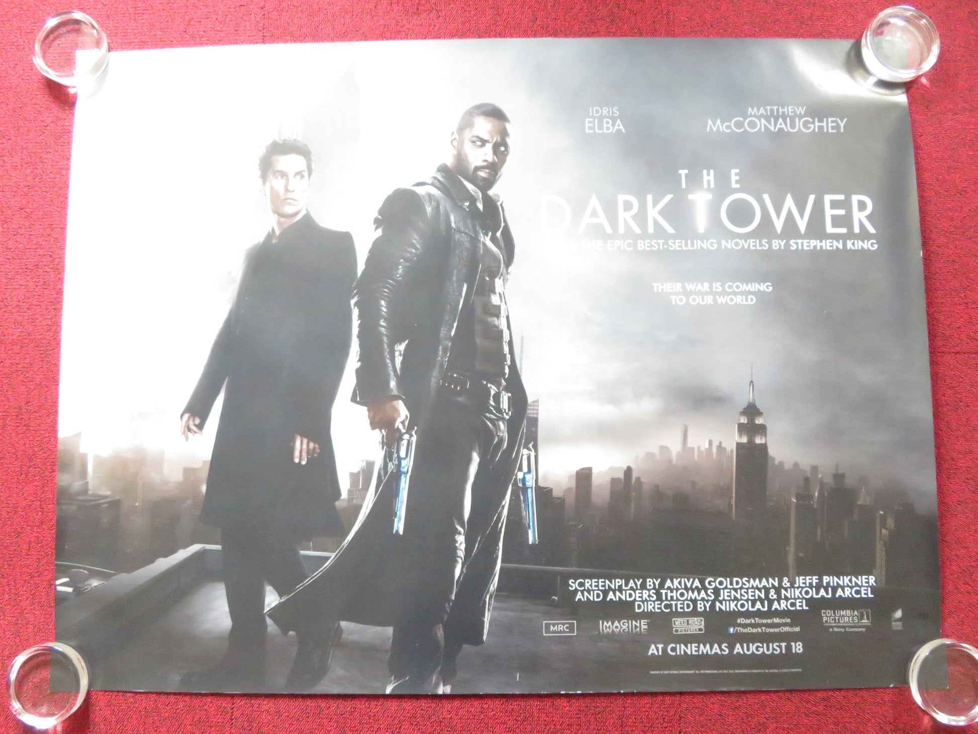 THE DARK TOWER UK QUAD ROLLED POSTER IDRIS ELBA MATTHEW MCCONAUGHEY 2017 Rendezvous Cinema Movie posters
