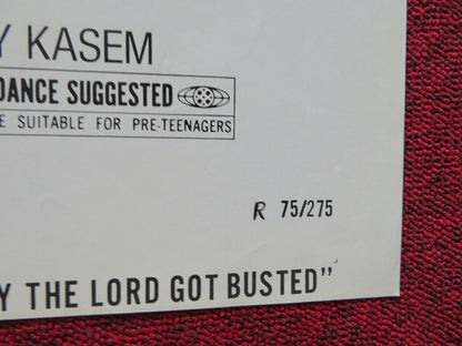 THE DAY THE LORD GOT BUSTED / SOUL HUSTLER FOLDED US ONE SHEET POSTER 1973 - Rendezvous Cinema