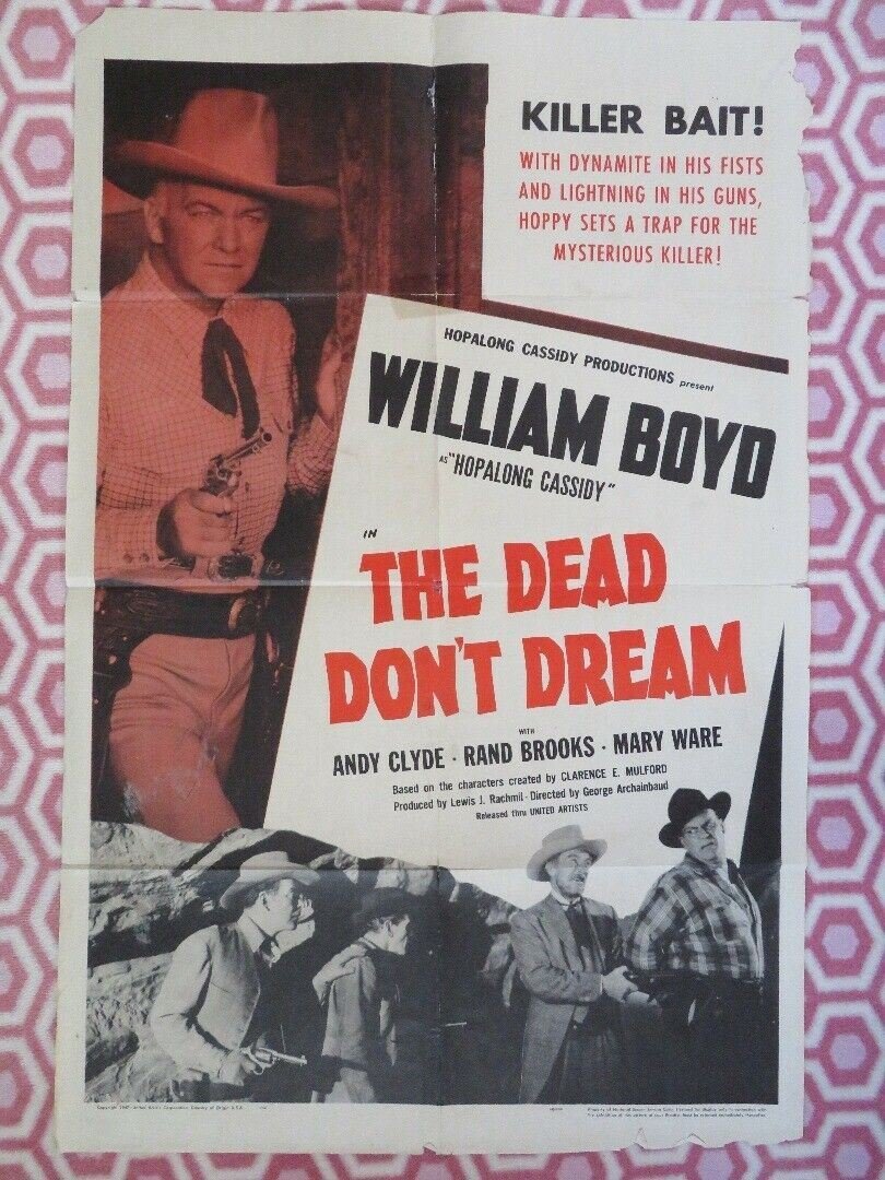 THE DEAD DON'T DREAM US ONE SHEET POSTER ANDY CLYDE RAND BROOKS 1947 Movie posters