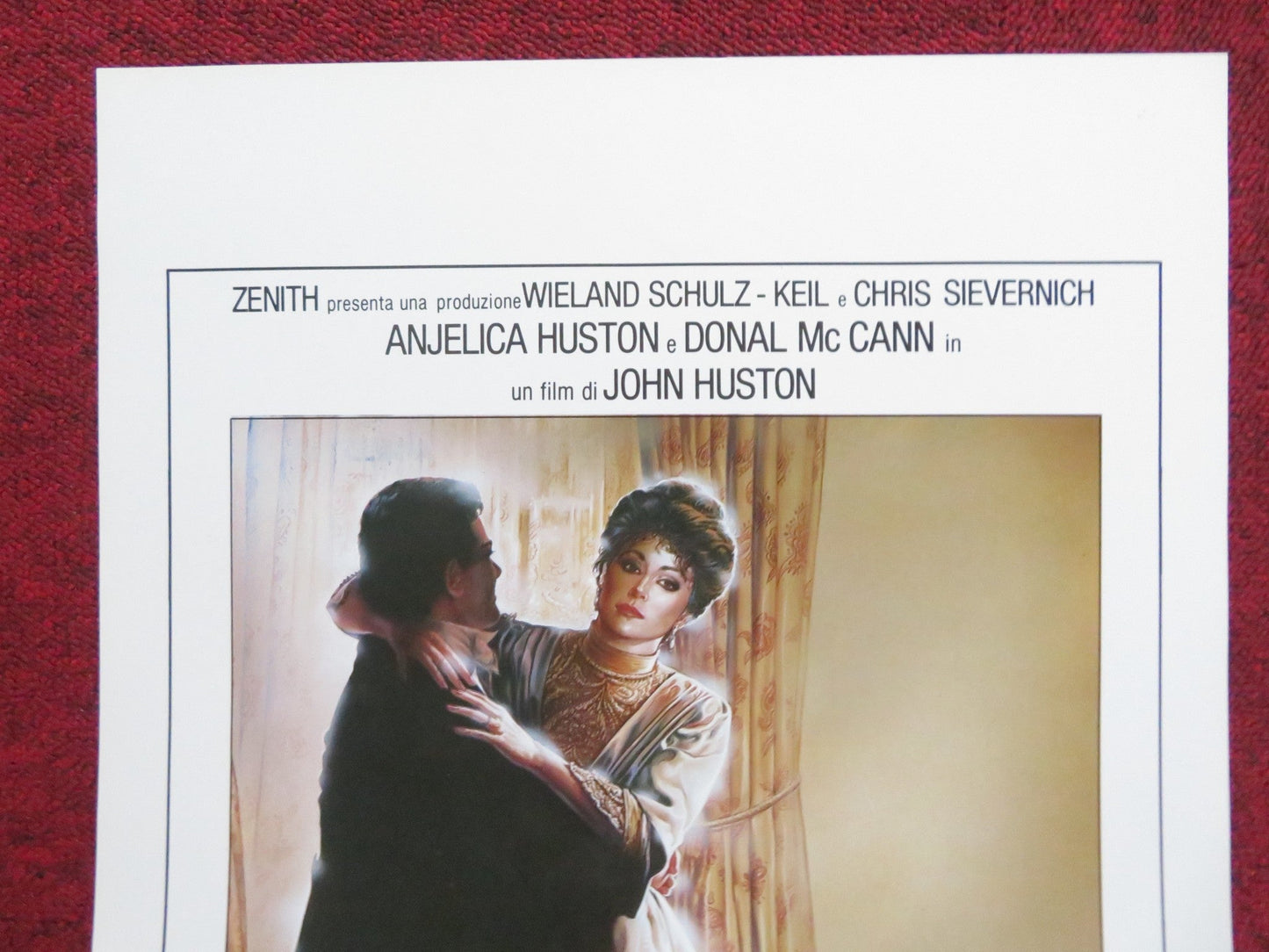 THE DEAD ITALIAN LOCANDINA POSTER ANJELICA HUSTON DONAL MCCANN 1987 Rendezvous Cinema Movie posters
