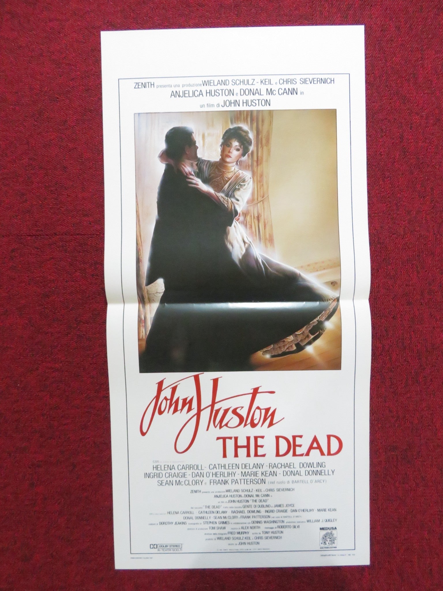 THE DEAD ITALIAN LOCANDINA POSTER ANJELICA HUSTON DONAL MCCANN 1987 Rendezvous Cinema Movie posters