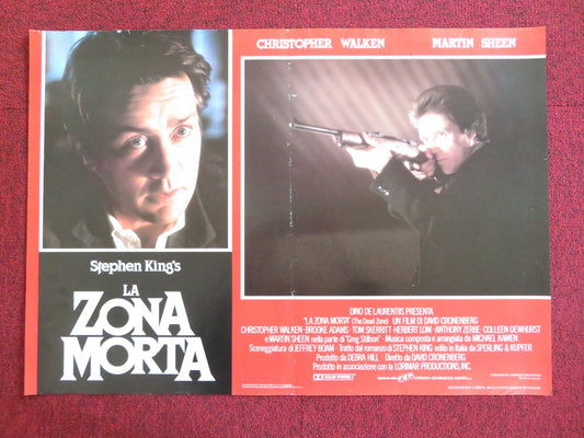 THE DEAD ZONE - A ITALIAN FOTOBUSTA POSTER KING CRONENBERG WALKEN SHEEN 1983 Rendezvous Cinema Movie posters