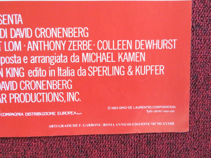 THE DEAD ZONE - D ITALIAN FOTOBUSTA POSTER KING CRONENBERG WALKEN SHEEN 1983 Rendezvous Cinema Movie posters