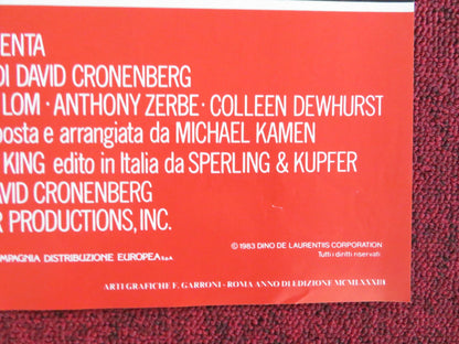 THE DEAD ZONE - F ITALIAN FOTOBUSTA POSTER KING CRONENBERG WALKEN SHEEN 1983 Rendezvous Cinema Movie posters
