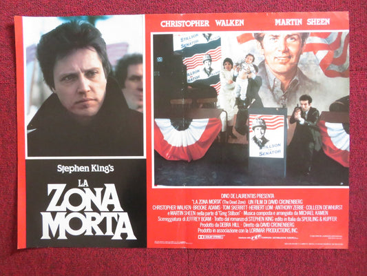 THE DEAD ZONE - G ITALIAN FOTOBUSTA POSTER KING CRONENBERG WALKEN SHEEN 1983 Rendezvous Cinema Movie posters