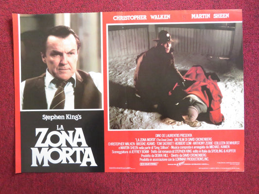 THE DEAD ZONE - H ITALIAN FOTOBUSTA POSTER KING CRONENBERG WALKEN SHEEN 1983 Rendezvous Cinema Movie posters