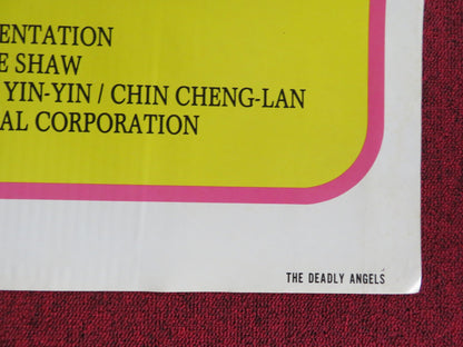 THE DEADLY ANGELS US TRI FOLDED ONE SHEET ROLLED POSTER TONY LIU D.EVELYNE 1977 Rendezvous Cinema Movie posters