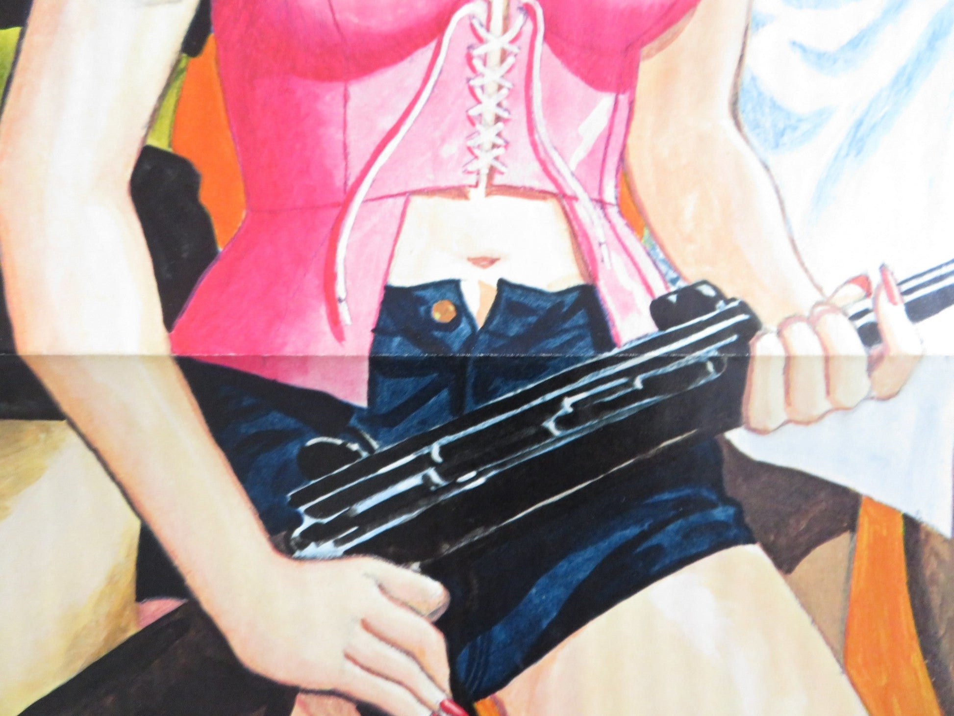 THE DEADLY ANGELS US TRI FOLDED ONE SHEET ROLLED POSTER TONY LIU D.EVELYNE 1977 Rendezvous Cinema Movie posters