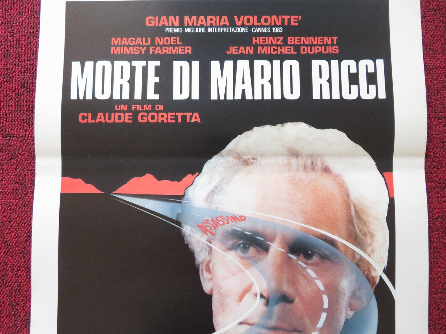 THE DEATH OF MARIO RICCI ITALIAN LOCANDINA POSTER GIAN MARIA VOLONTE 1983 Rendezvous Cinema Movie posters