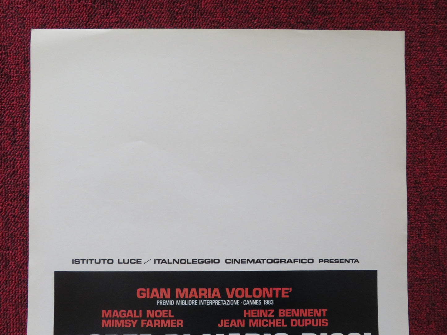 THE DEATH OF MARIO RICCI ITALIAN LOCANDINA POSTER GIAN MARIA VOLONTE 1983 Rendezvous Cinema Movie posters