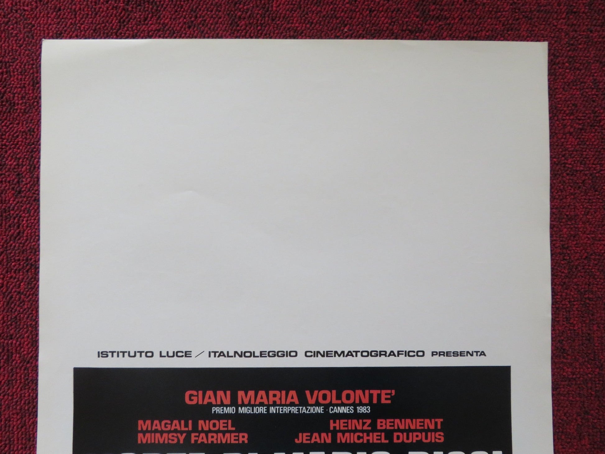 THE DEATH OF MARIO RICCI ITALIAN LOCANDINA POSTER GIAN MARIA VOLONTE 1983 Rendezvous Cinema Movie posters