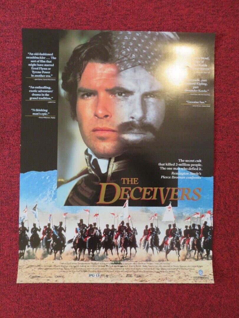 THE DECEIVERS US ROLLED (22"x17") POSTER PIERCE BROSNAN SHASHI KAPOOR 1988 Movie posters