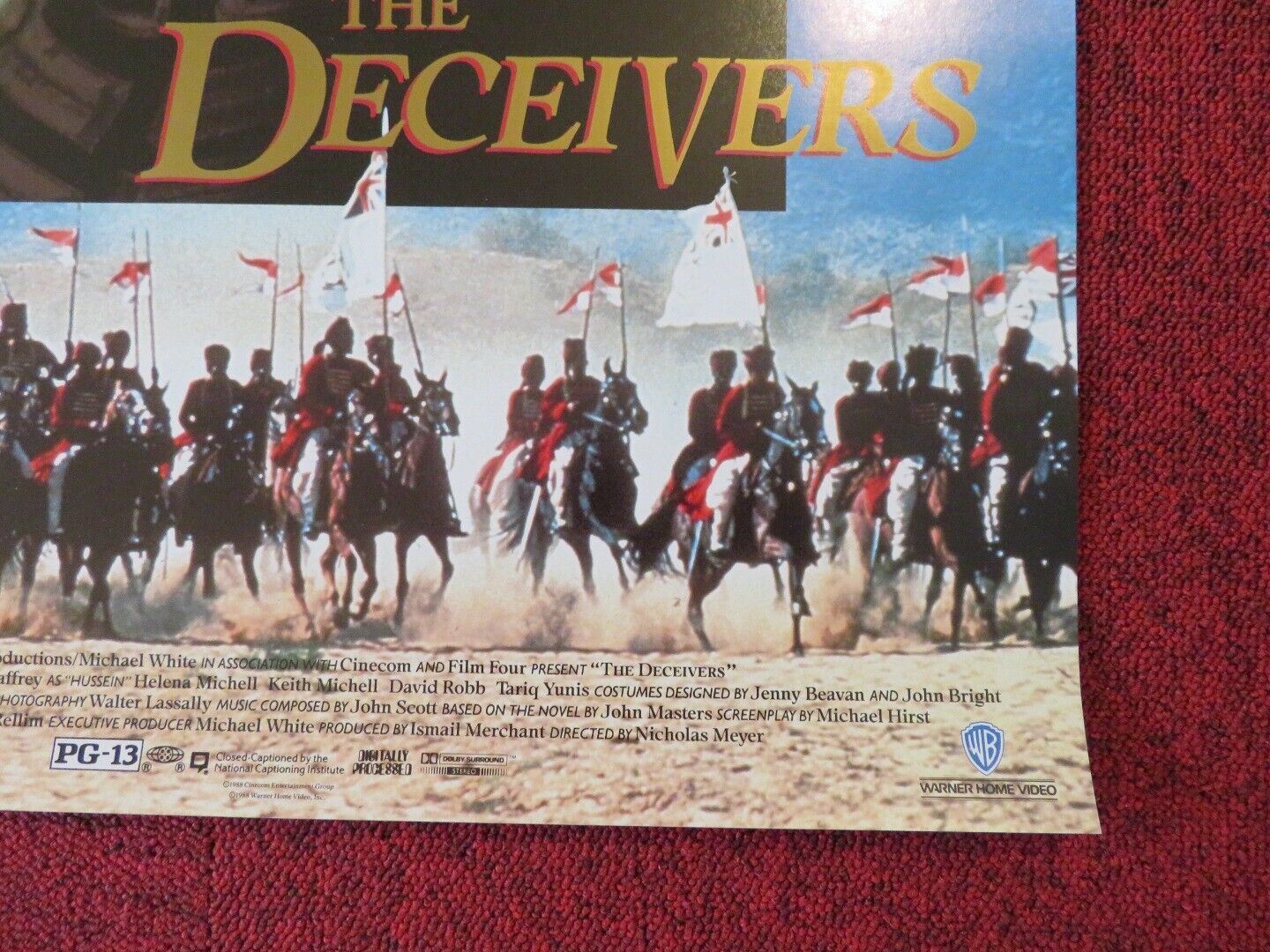 THE DECEIVERS US ROLLED (22"x17") POSTER PIERCE BROSNAN SHASHI KAPOOR 1988 Movie posters