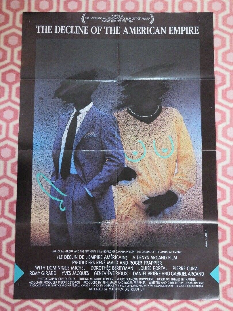 THE DECLINE OF THE AMERICAN EMPIRE US ONE SHEET POSTER DOMINIQUE MICHEL 1986 - Rendezvous Cinema