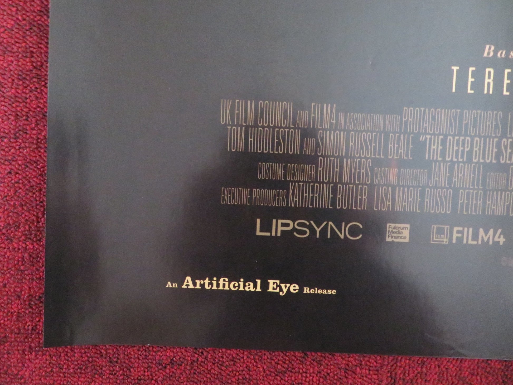 THE DEEP BLUE SEA UK QUAD (30"x 40") ROLLED POSTER RACHEL WEISZ HIDDLESTON 2011 Rendezvous Cinema Movie posters