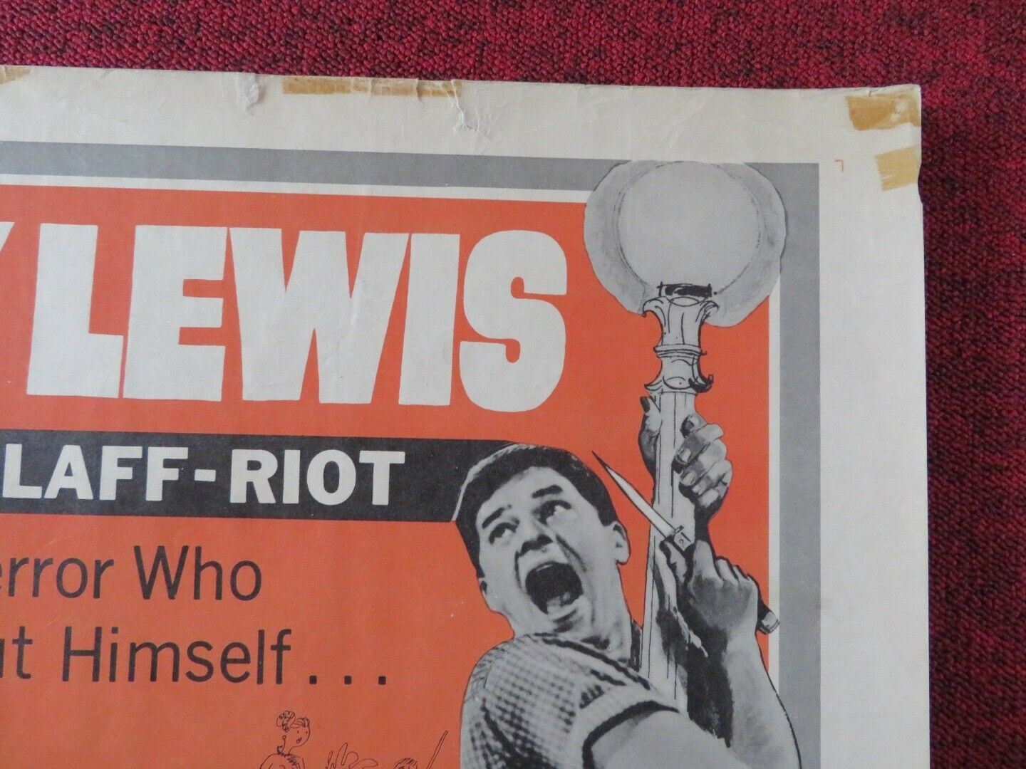 THE DELICATE DELINQUENT US HALF SHEET (22"x 28") POSTER JERRY LEWIS 1962 Movie posters