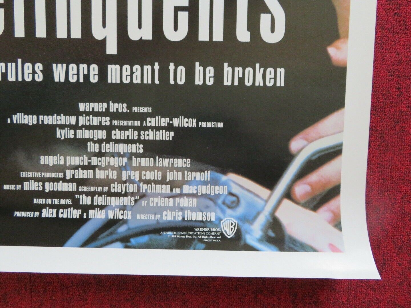 THE DELINQUENTS US ONE SHEET ROLLED POSTER KYLIE MINOGUE CHARLIE SCHLATTER 1989 - Rendezvous Cinema