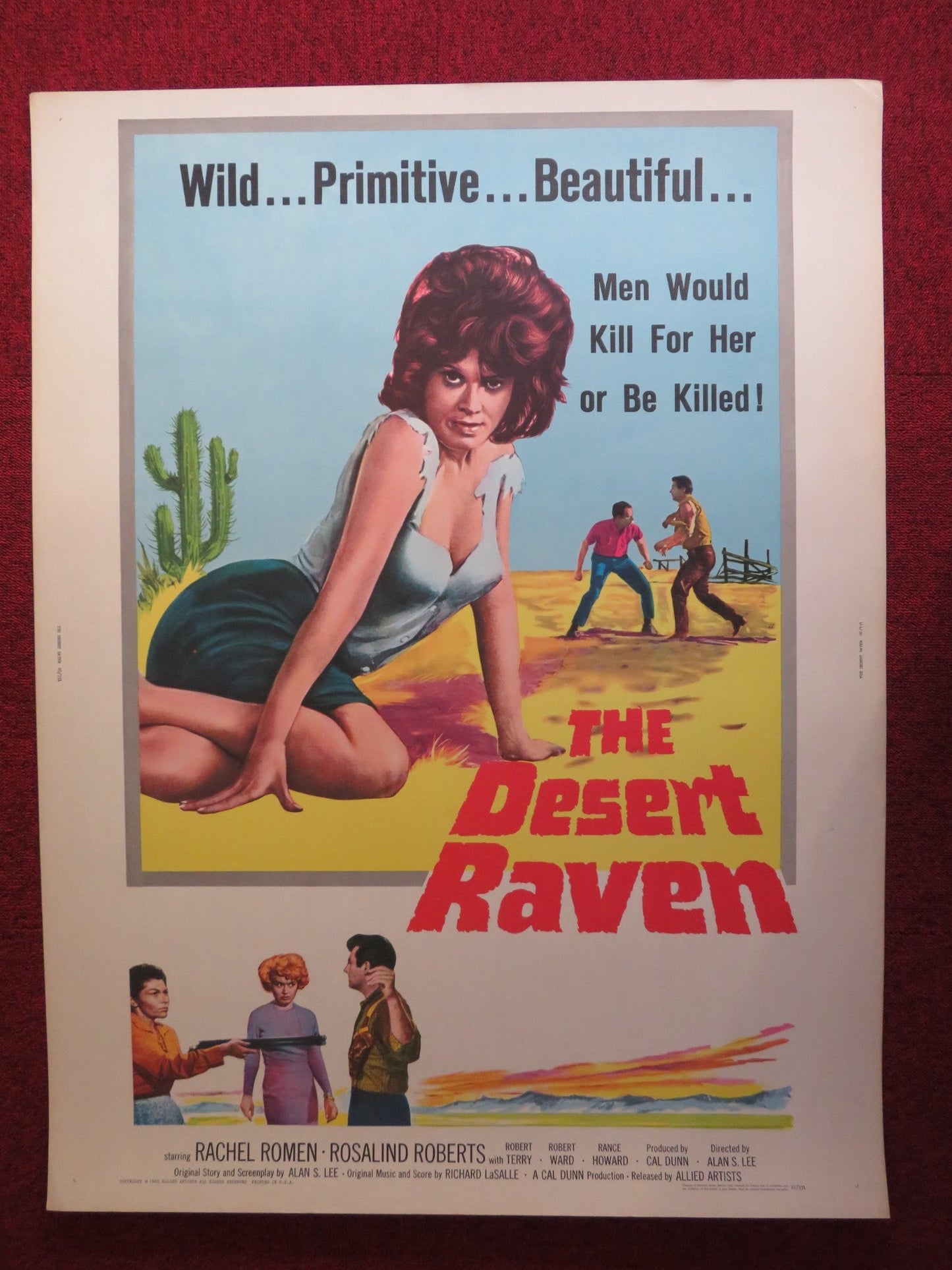 THE DESERT RAVEN US 30 X 40 ROLLED POSTER RACHEL ROMAN ROSALIND ROBERTS 1965 Rendezvous Cinema Movie posters