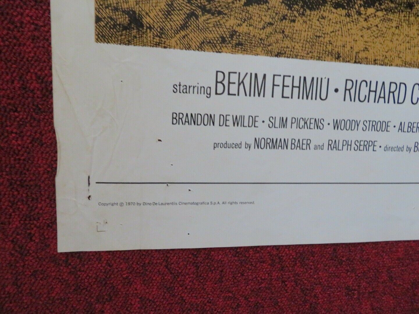 THE DESERTER / THE DEVIL'S BACKBONE FOLDED US ONE SHEET POSTER 1971 Movie posters