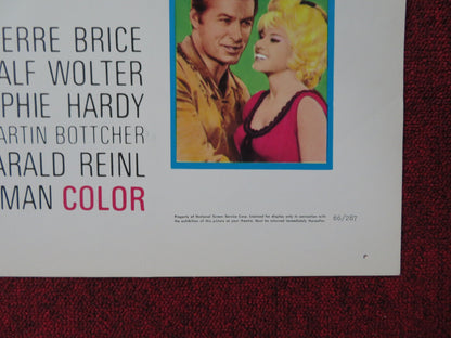 THE DESPERADO TRAIL FOLDED US ONE SHEET POSTER LEX BARKER PIERRE BRICE 1966 Rendezvous Cinema Movie posters