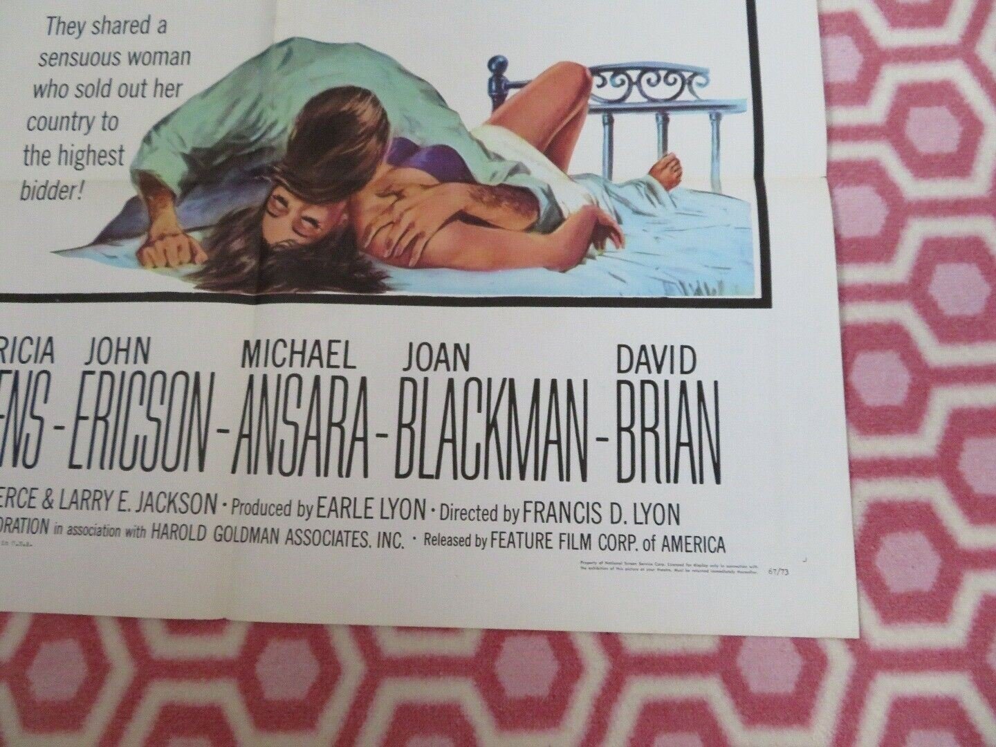 THE DESTRUCTORS US ONE SHEET POSTER RICHARD EGAN PATRICIA OWNES 1967 Movie posters