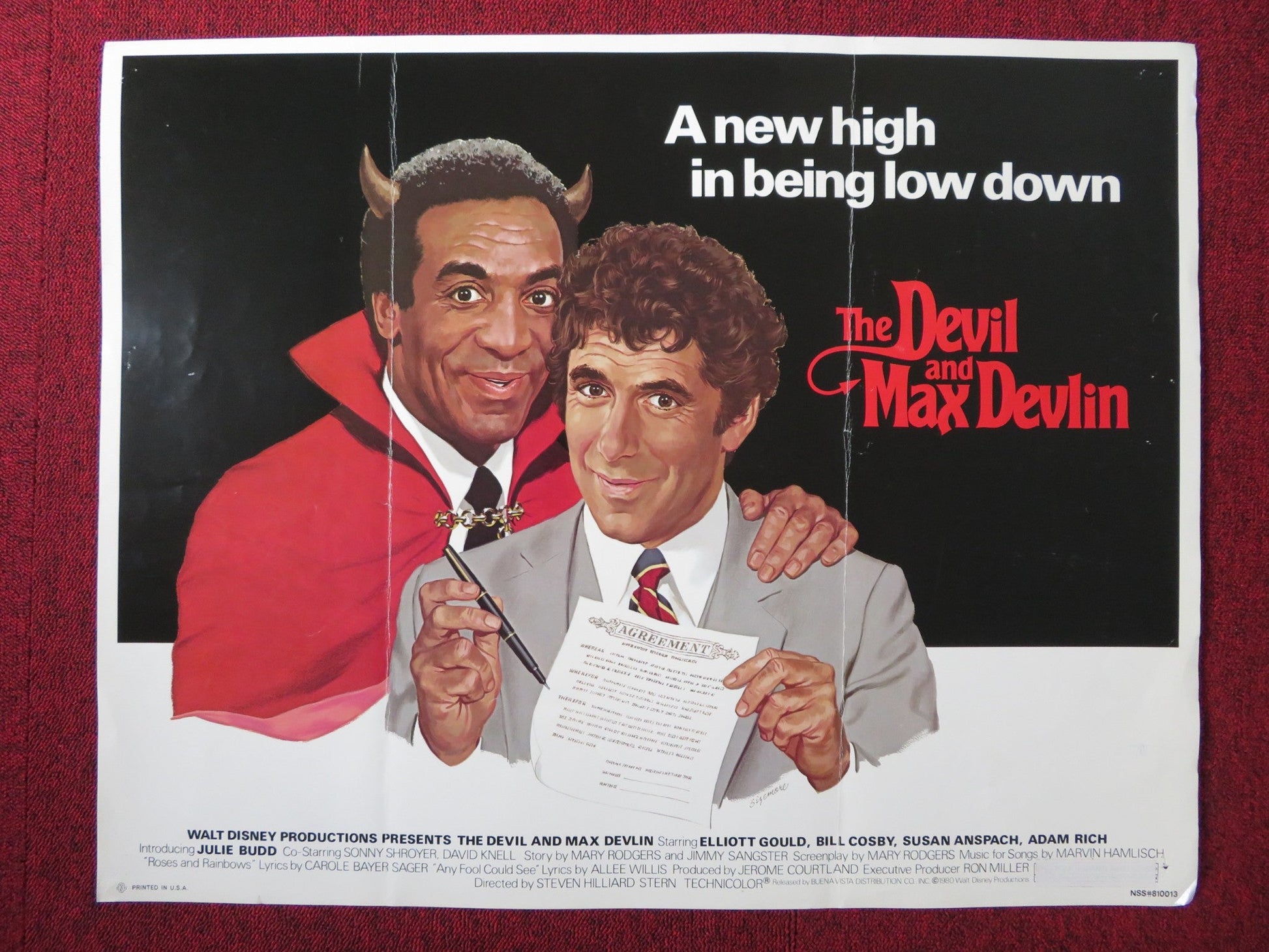 THE DEVIL AND MAX DEVIL US HALF SHEET (22"x 28") POSTER DISNEY GOULD COSBY 1981 Rendezvous Cinema Movie posters