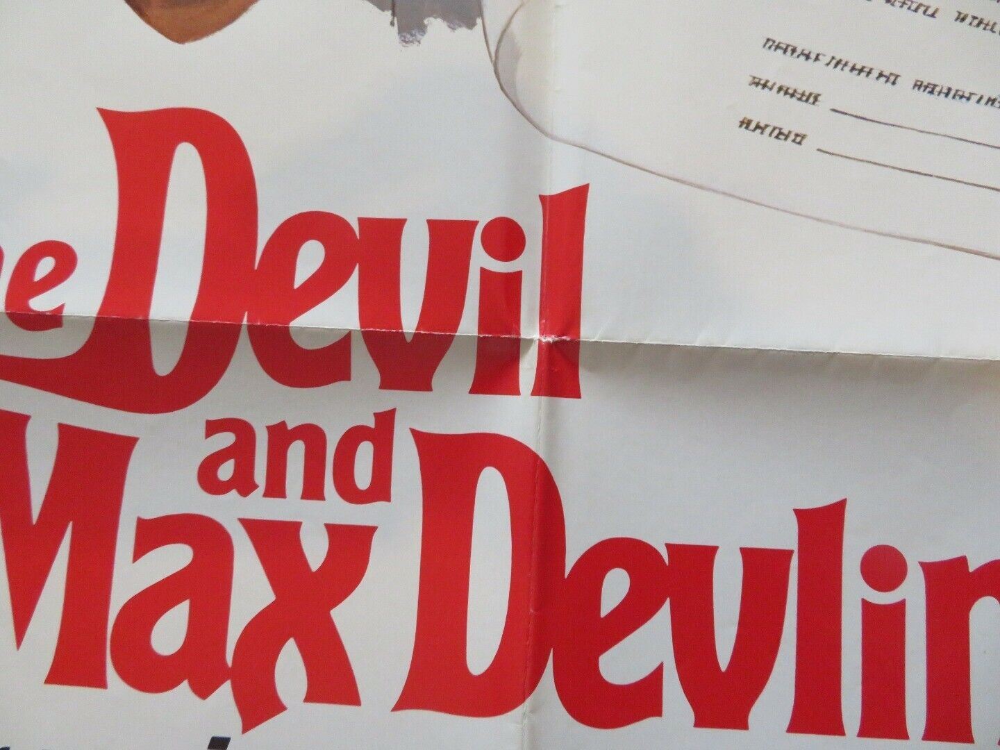 THE DEVIL AND MAX DEVLIN FOLDED US ONE SHEET POSTER DISNEY BILL COSBY 1981 Movie posters