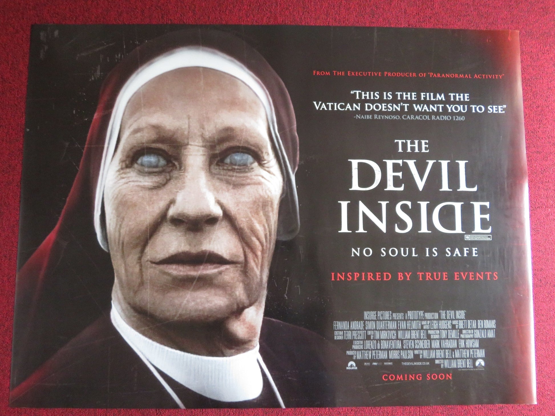 THE DEVIL INSIDE UK QUAD (30"x 40") ROLLED POSTER FERNANDA ANDRADE 2012 Rendezvous Cinema Movie posters