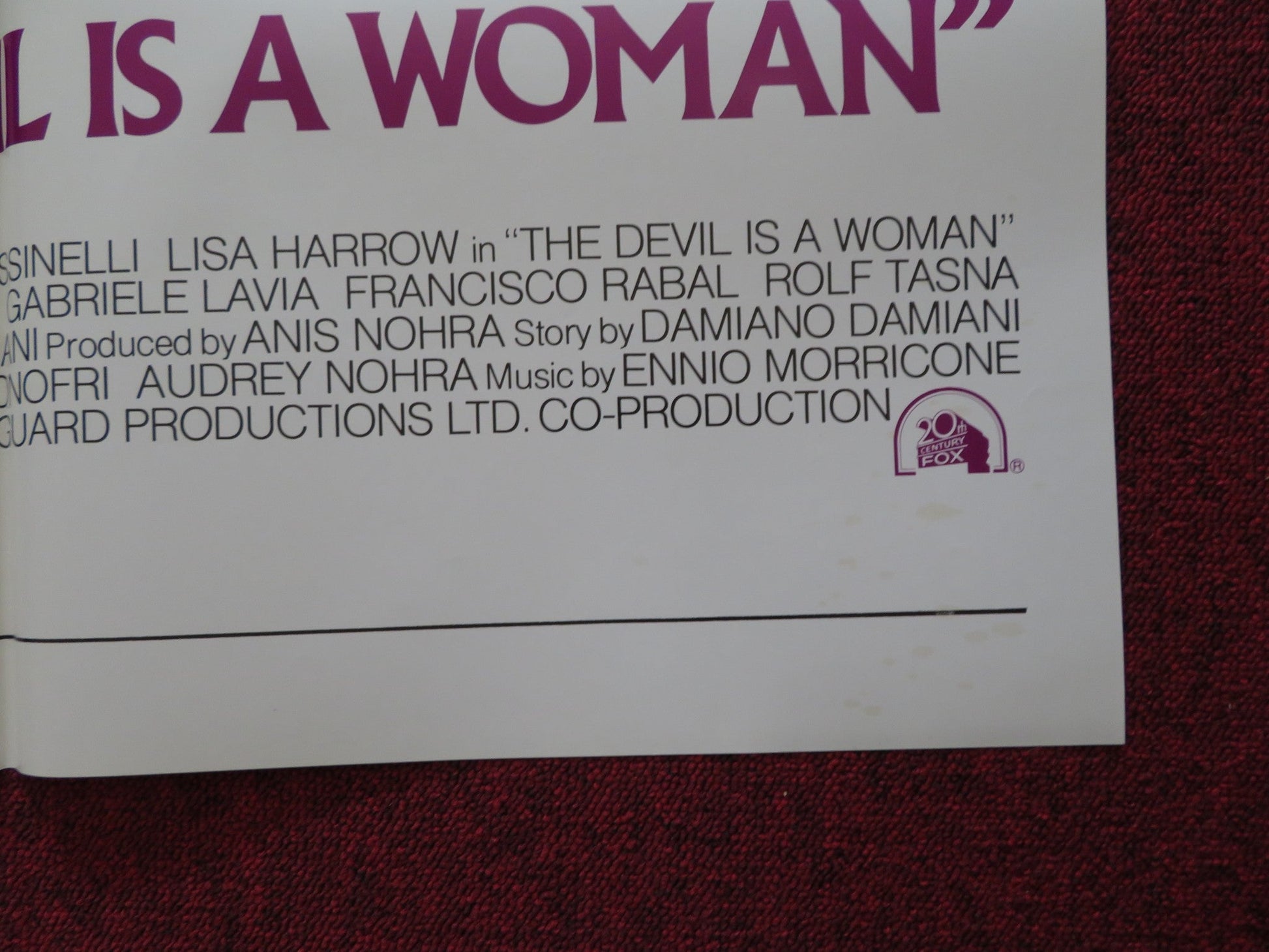 THE DEVIL IS A WOMAN FOLDED US ONE SHEET POSTER GLENDA JACKSON LISA HARROW 1975 Rendezvous Cinema Movie posters