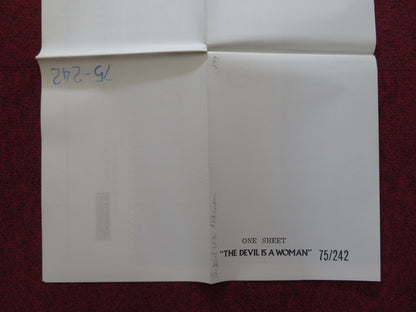 THE DEVIL IS A WOMAN FOLDED US ONE SHEET POSTER GLENDA JACKSON LISA HARROW 1975 Rendezvous Cinema Movie posters