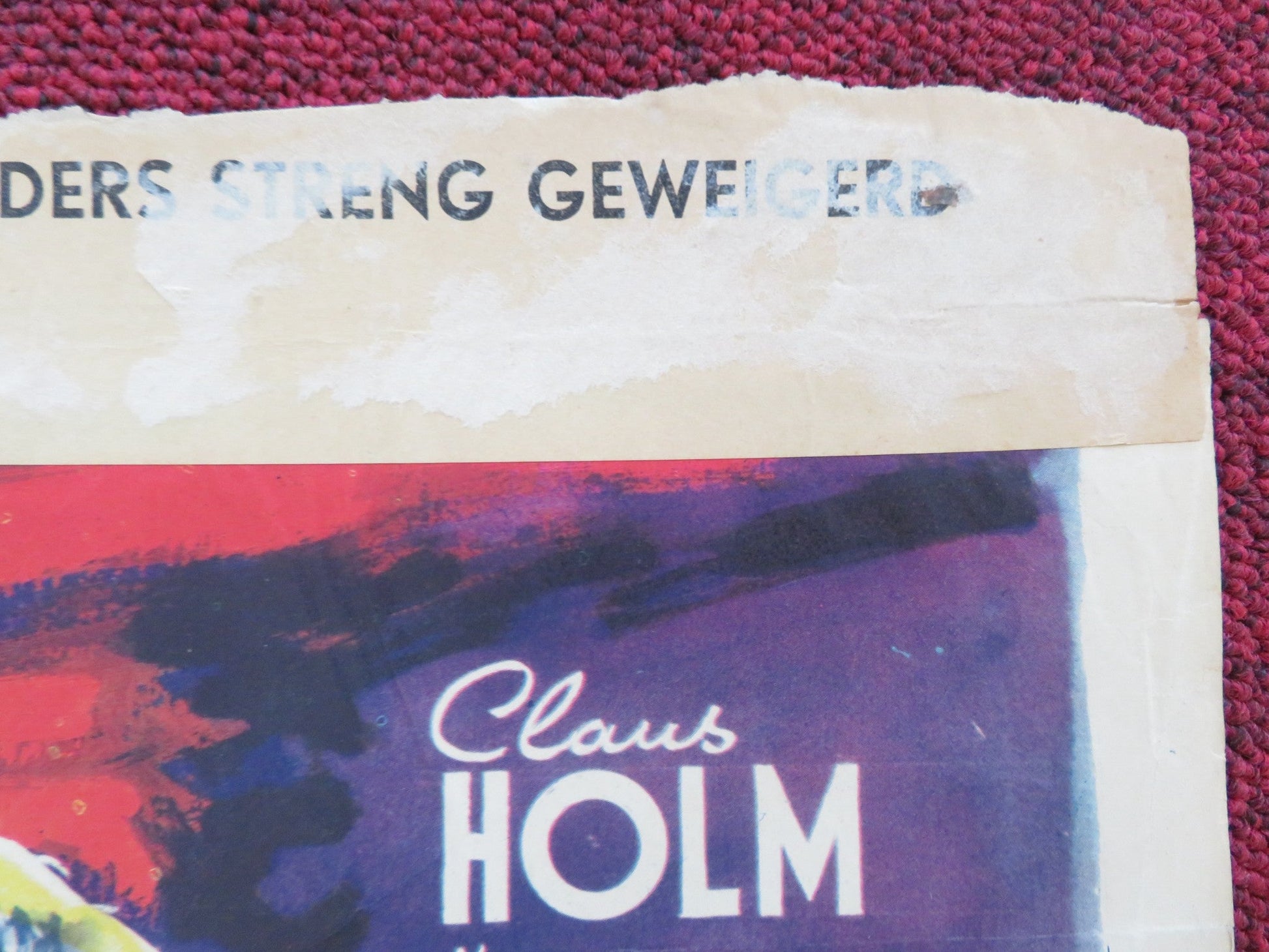 THE DEVIL STRIKES AT NIGHT BELGIUM POSTER CLAUS HOLM MARIO ADORF 1957 Rendezvous Cinema Movie posters