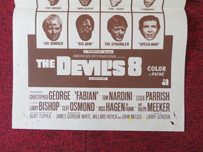 THE DEVIL'S 8 FOLDED AUSTRALIAN DAYBILL POSTER CHRISTOPHER GEORGE FABIAN 1969 Movie posters