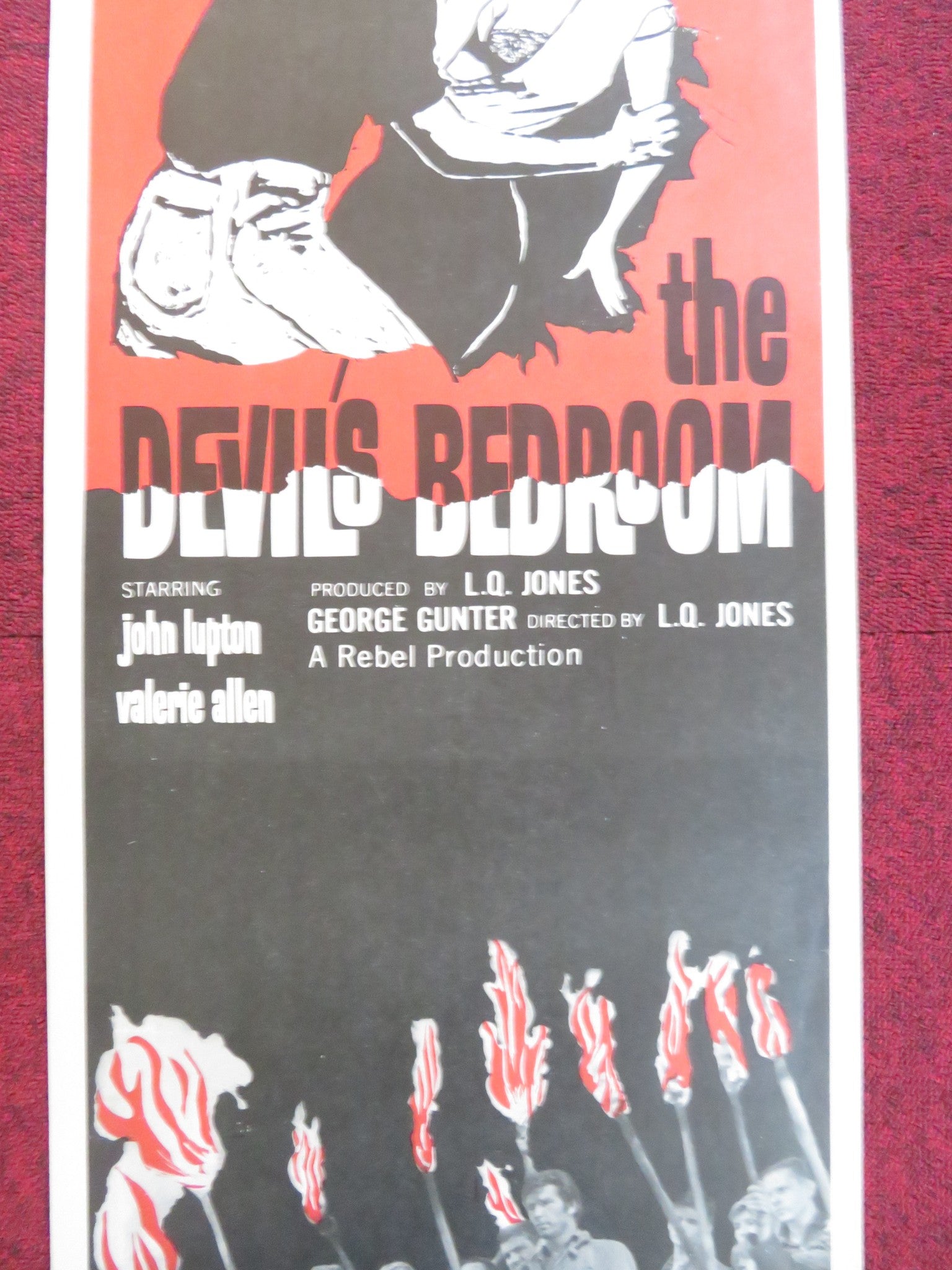 THE DEVIL'S BEDROOM US INSERT (14"x 36") POSTER JOHN LUPTON VALERIE ALLEN 1964 Rendezvous Cinema Movie posters